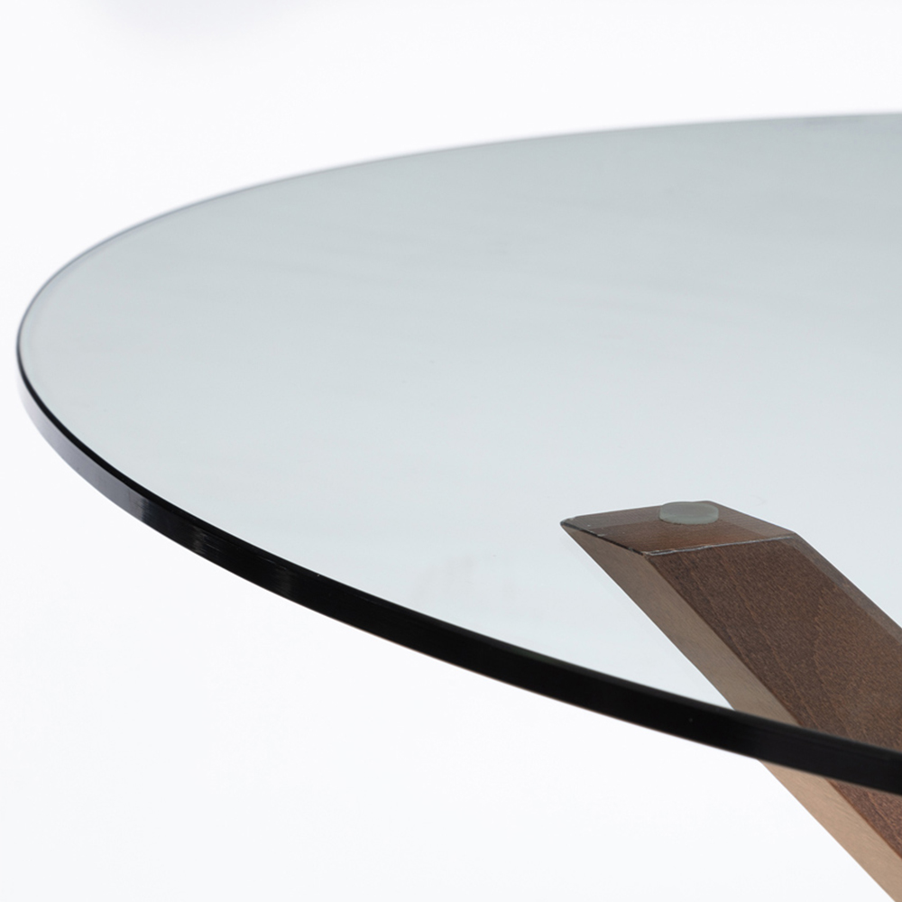 Julian Bowen Chelsea 4 Seater Round Glass Table Image 4