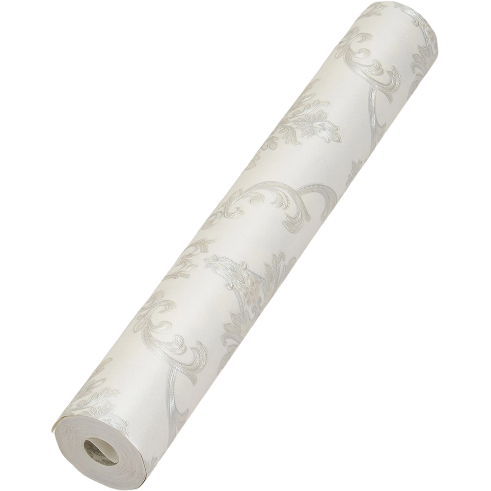 Living and Home Floral Pattern Rectangle 3D Embossed Light Grey Non-Pasted Wallpaper Image 3