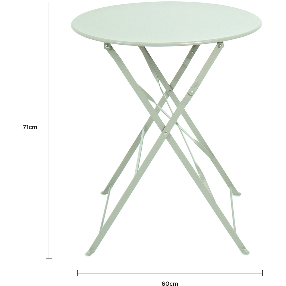 Charles Bentley Folding Metal Bistro Set Heritage Green Image 8