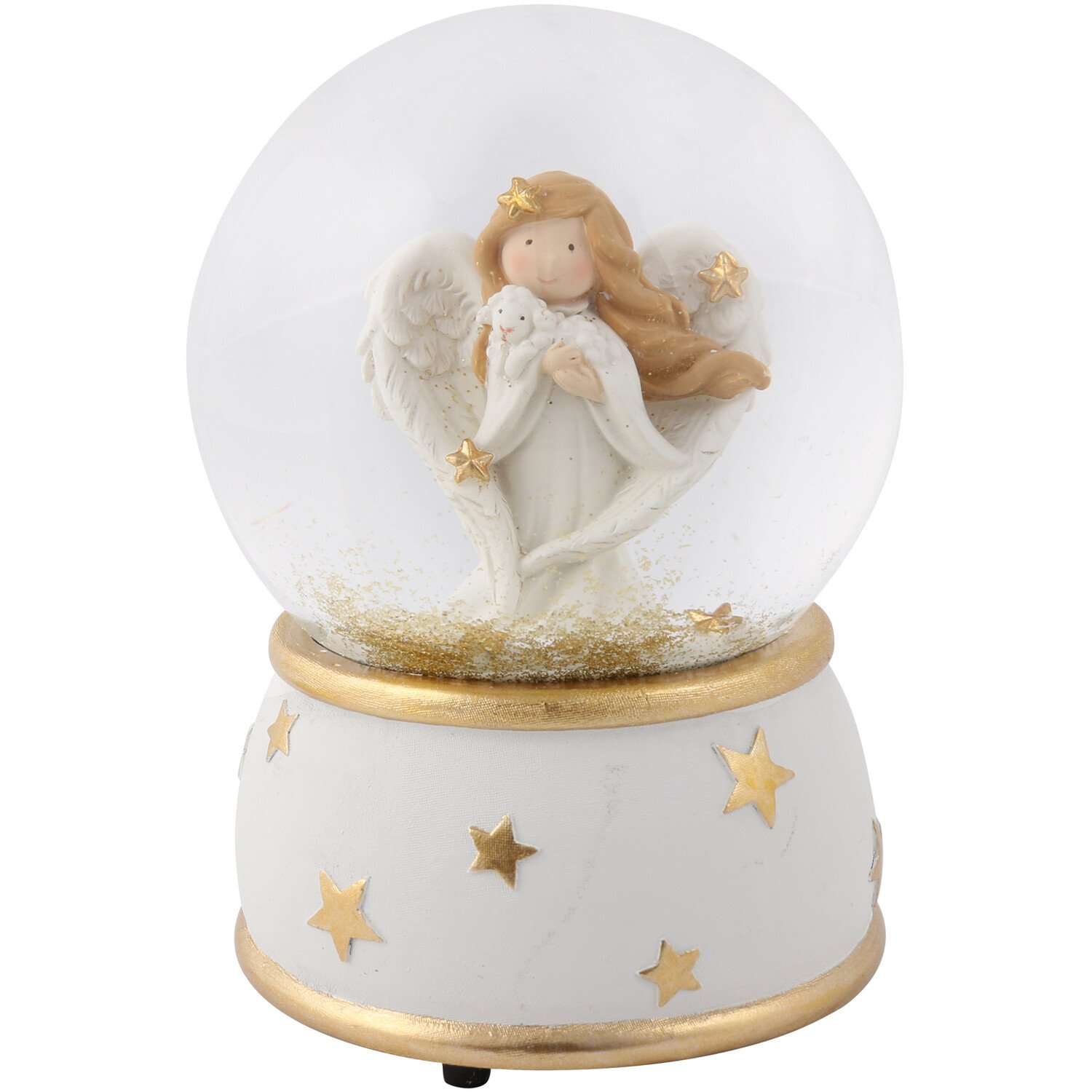 Musical Angel Snowglobe - White Image 1