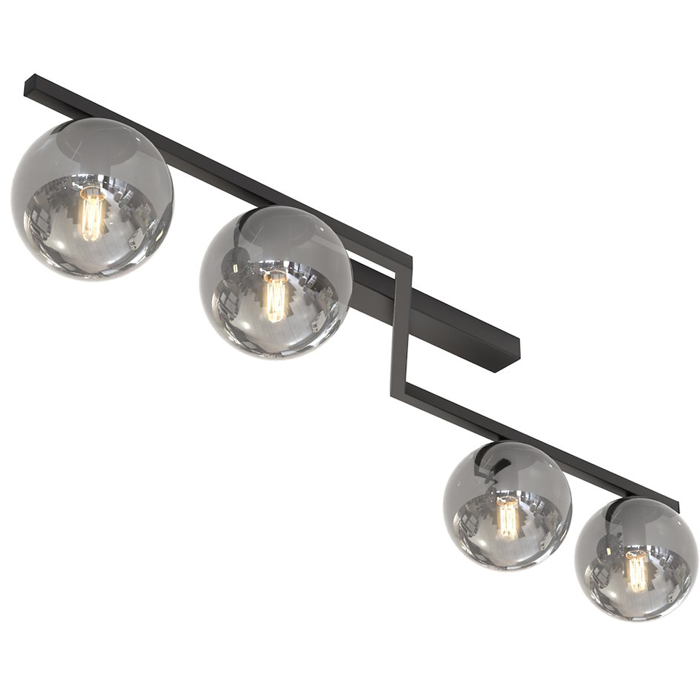 Emibig Nation 4 Light Graphite Shade Black Ceiling Lamp Image 3
