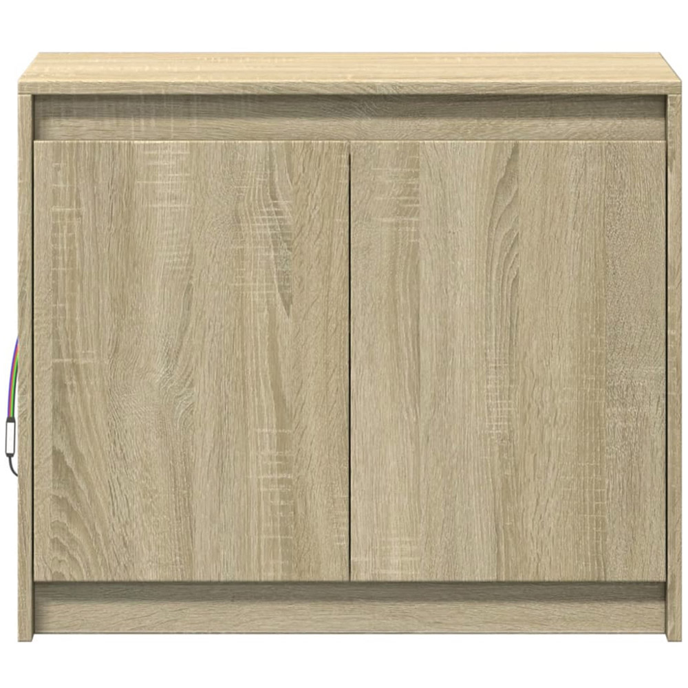 vidaXL 2 Door Sonoma Oak Sideboard with RGB LED Lights Image 6