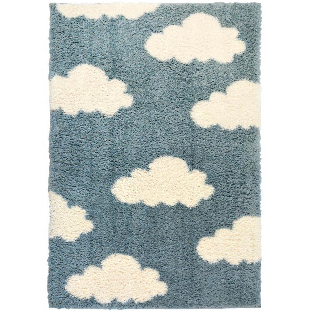 Homemaker Blue Snug Cloud Shaggy Rug 100 x 150cm Image 1