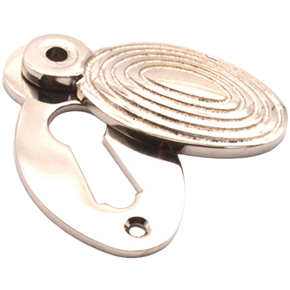 Spira Brass Oval Beehive Polished Nickel Escutcheon Image 1