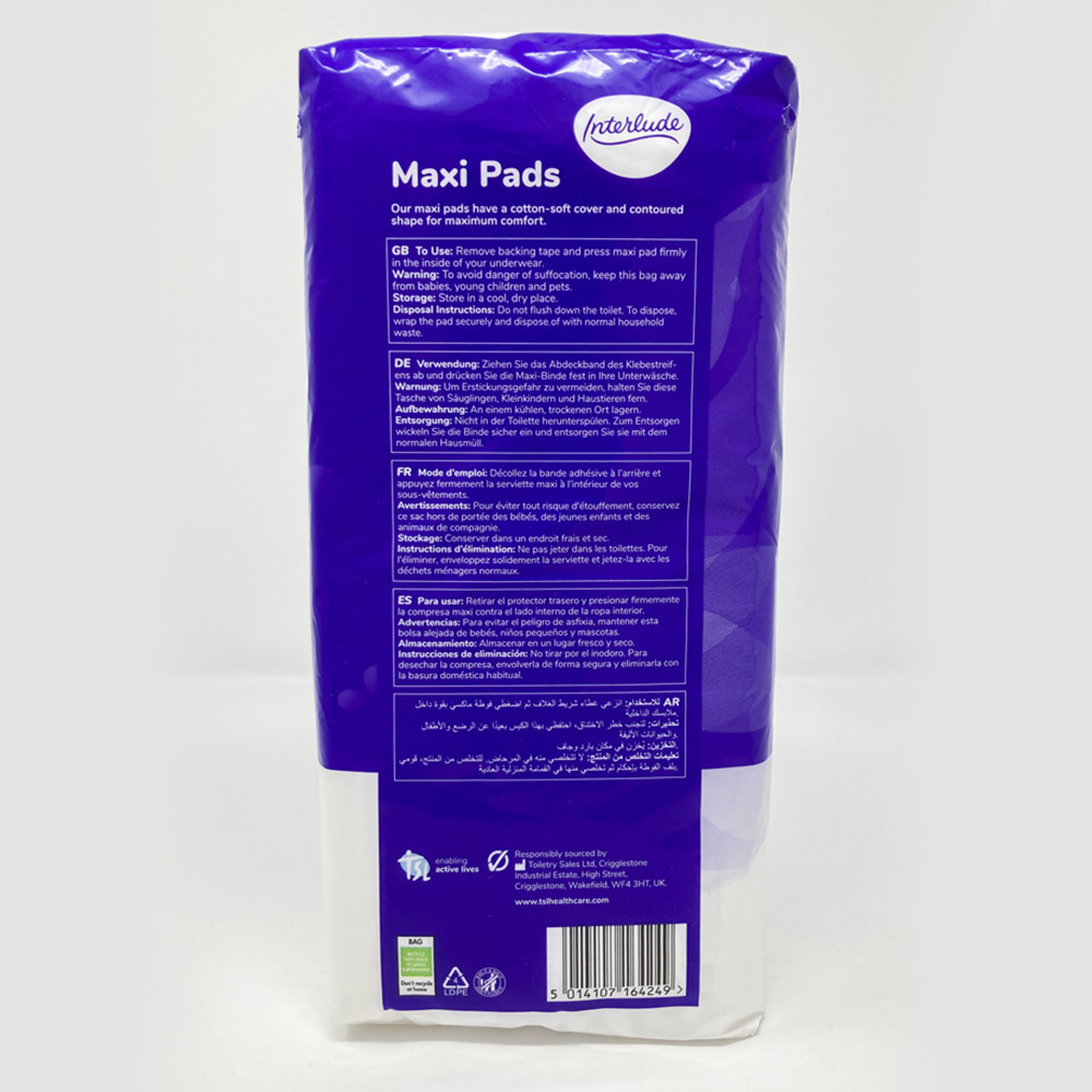 Interlude Maxi x12 Night Pads 12 Pack Wilko