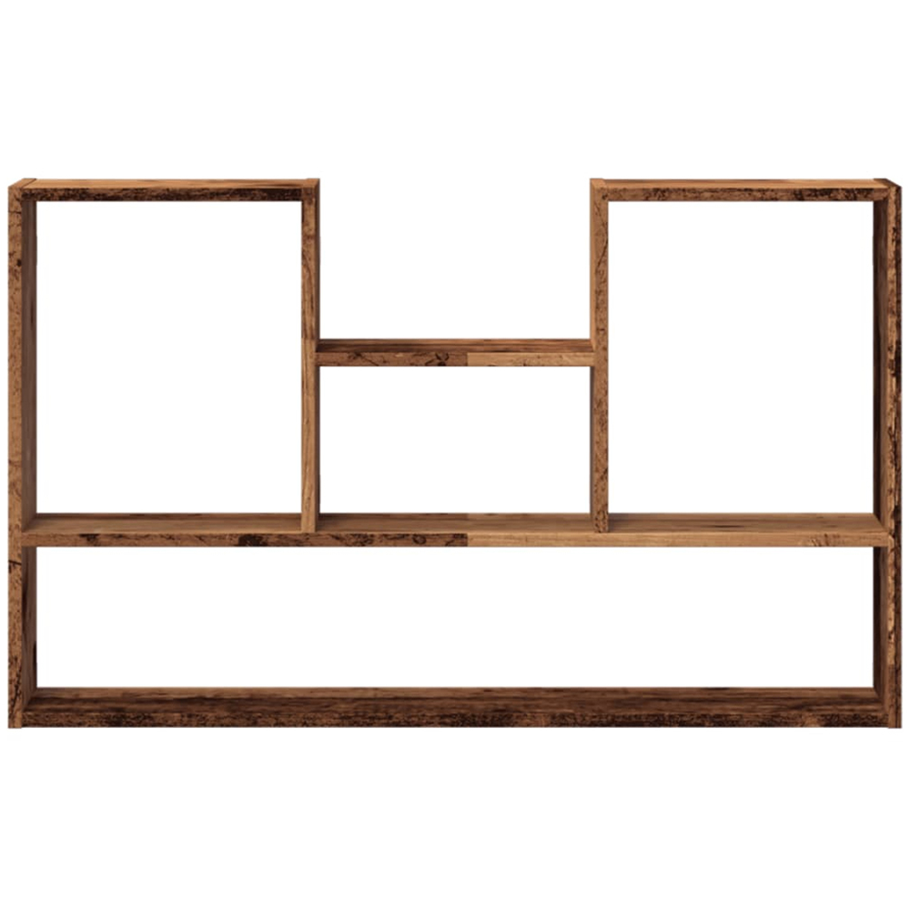 vidaXL 4 Open Shelf Old Wood Wall Shelf Image 3