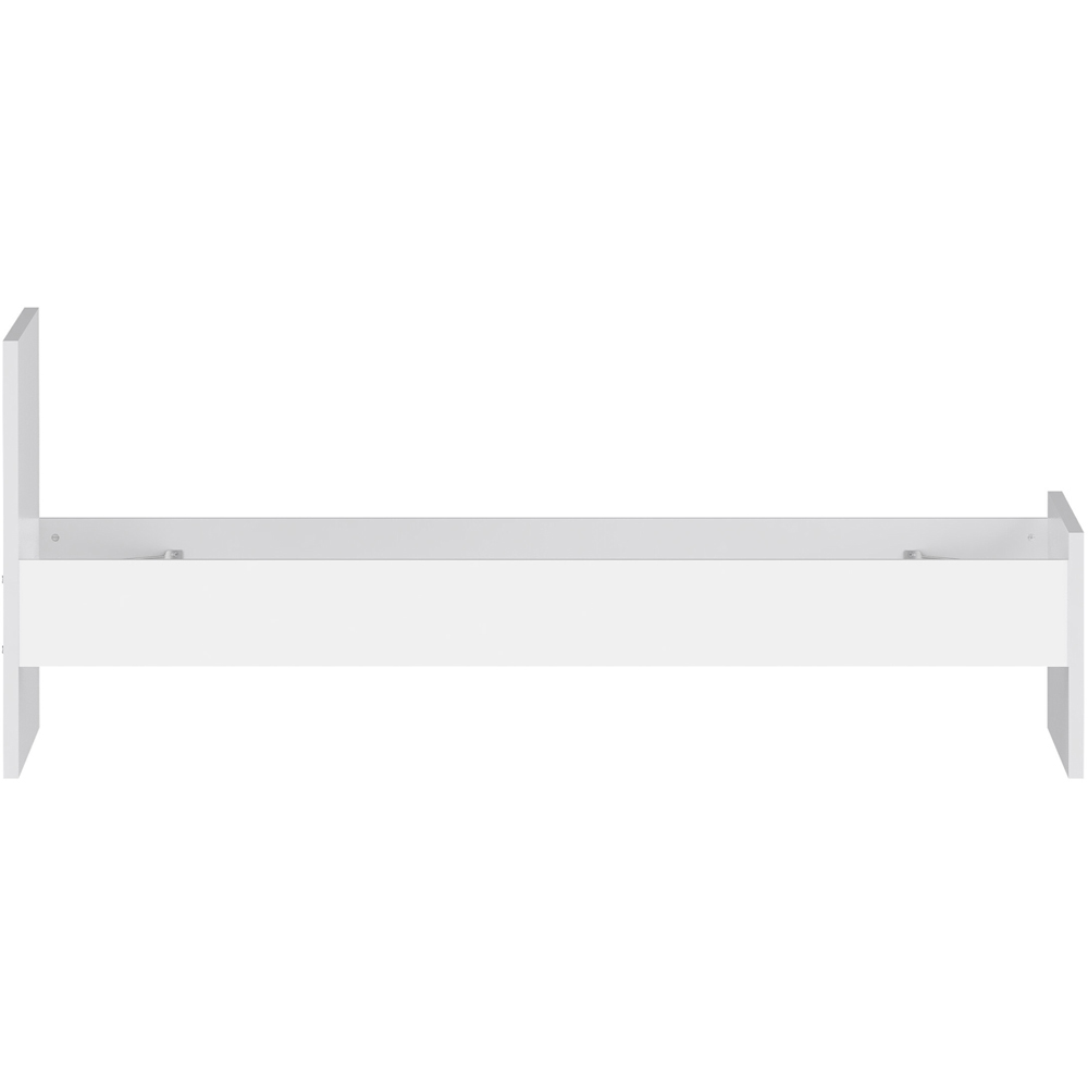 Florence Single White High Gloss Wooden Bed Frame Image 5
