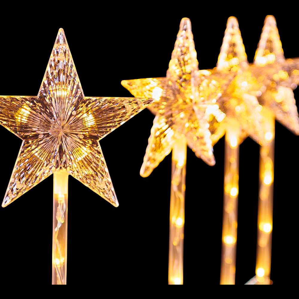 Wilko Star Stake Lights 4 Pack Wilko