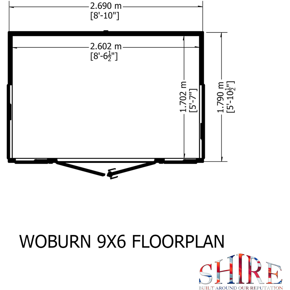 Shire Woburn 9 x 6ft Shiplap Garden Shed Image 7