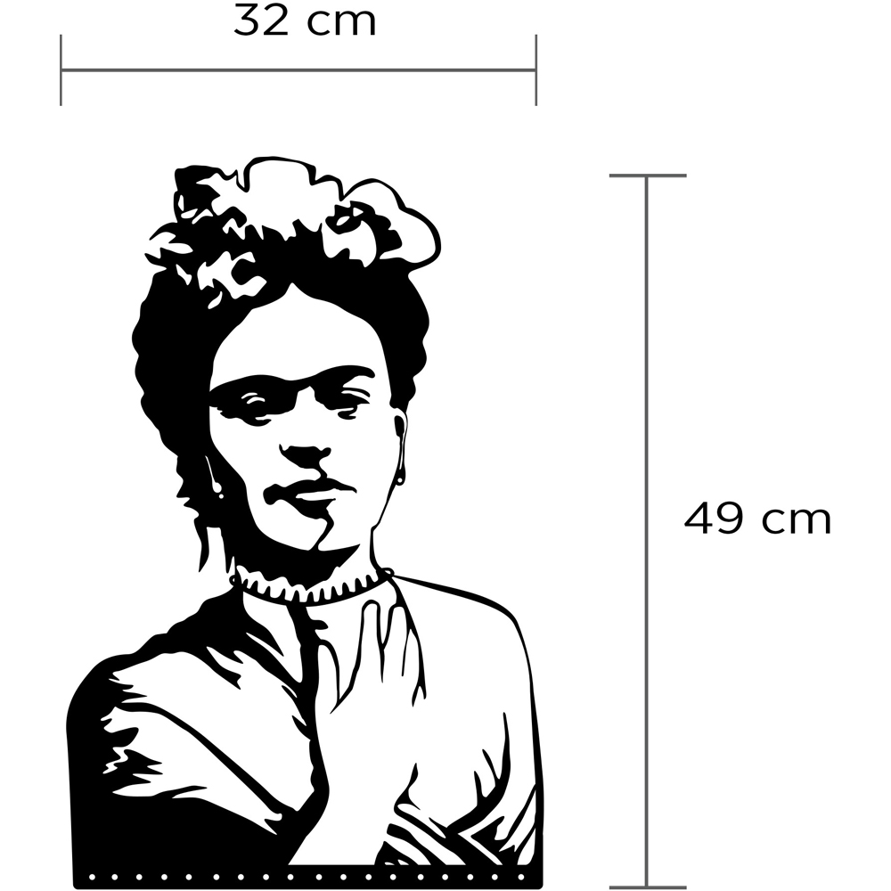Decortie Black Metal Frida Wall Art No 15 Image 4