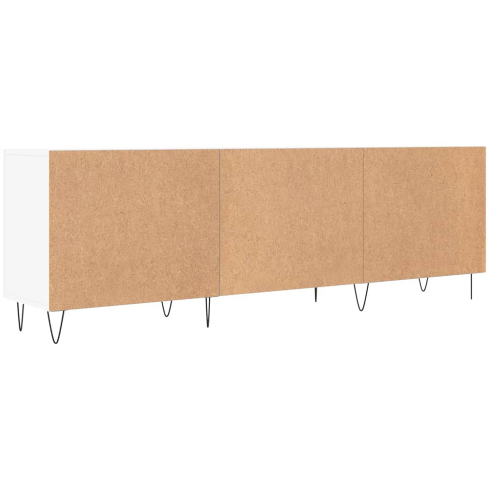 vidaXL 2 Door 2 Shelf White TV Cabinet Image 8