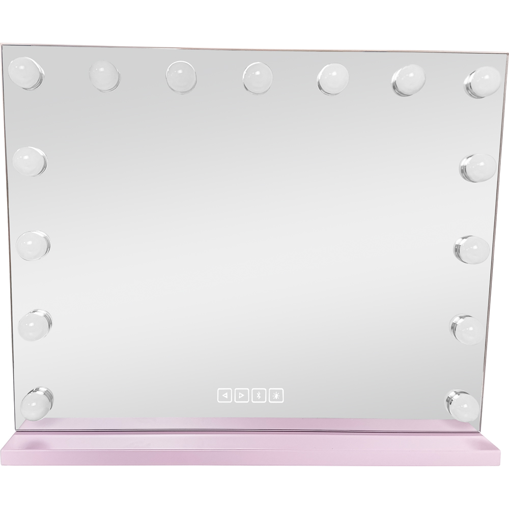 Hollywood LED Wireless Vanity Mirror Pink Image 11
