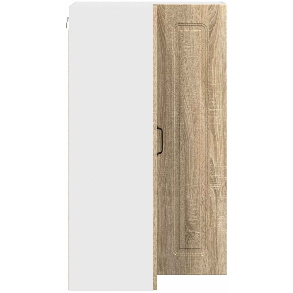 vidaXL 2 Door Sonoma Oak Kitchen Wall Corner Cabinet Image 6