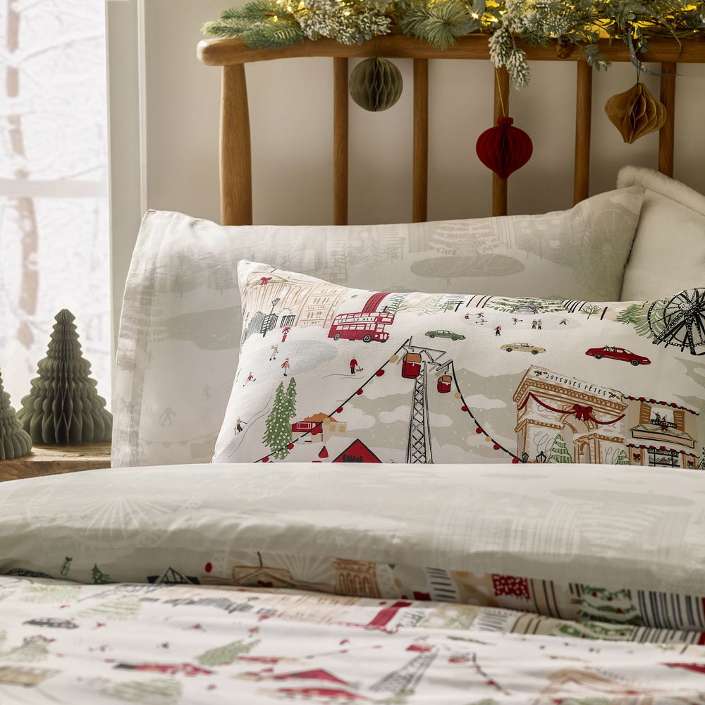 Furn Super King Size Joy To All Printed Reversible Duvet Set Image 2