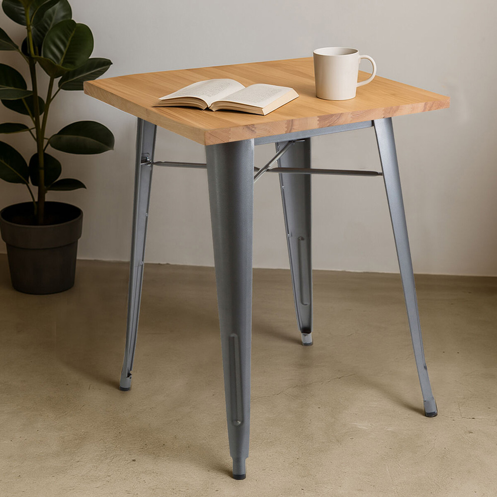 Premier Housewares Silver Powder Coated Finish Aldgate Side Table Image 3