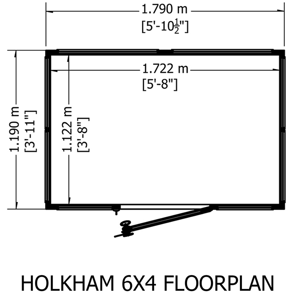 Shire Holkham Wooden 6 x 4ft Greenhouse Image 8