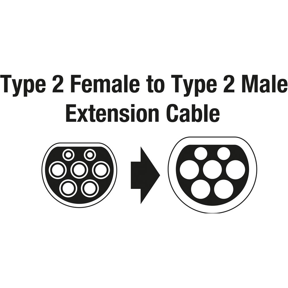Laser 7.4kW 32A IP65 T2 Female to T2 Male Single Phase EV Charging Extension Cable 5m Image 5