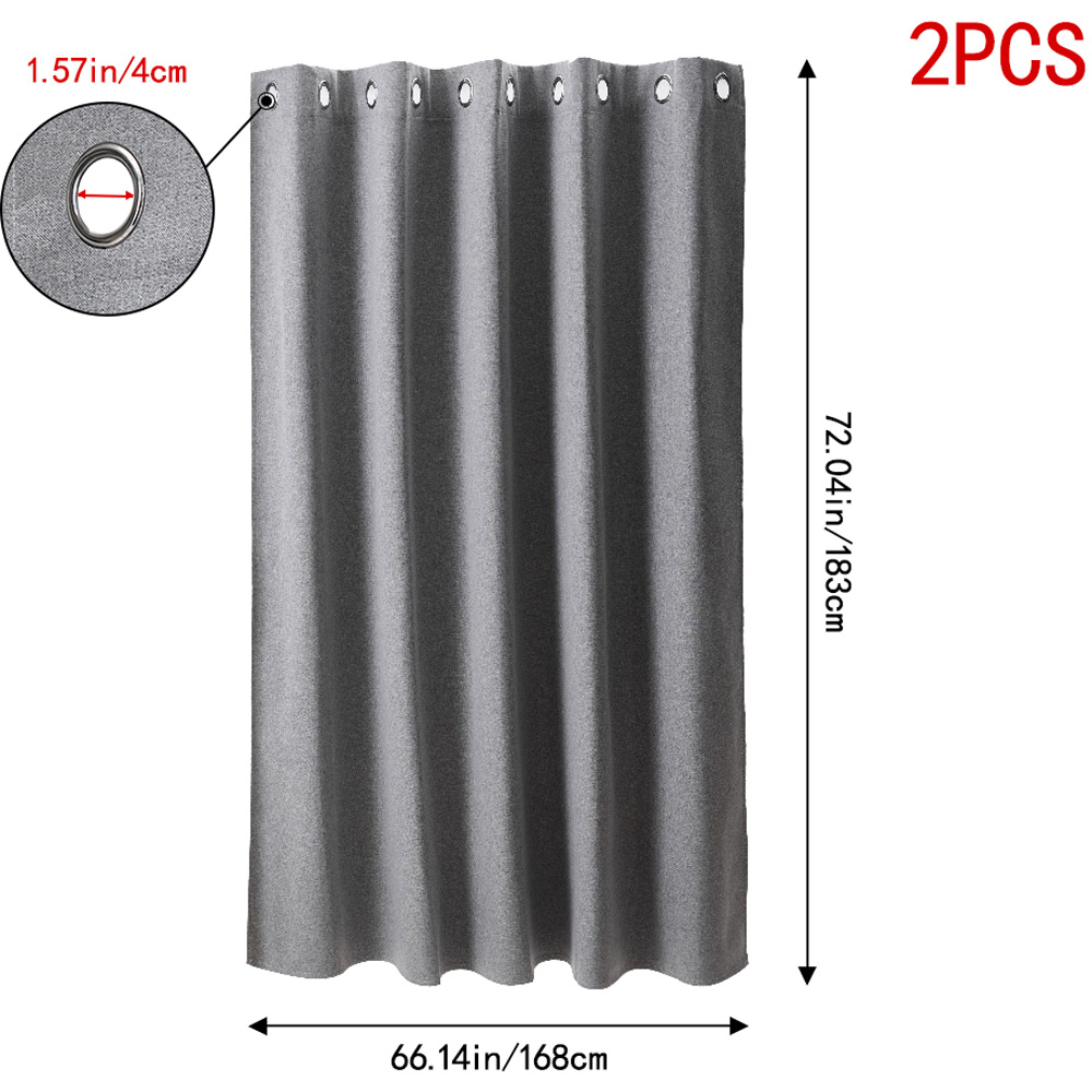 Living and Home Solid Grey Blackout Chenille Curtains 168 x 183cm Image 9