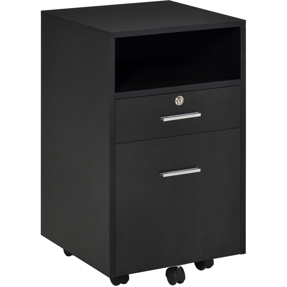 Portland Vinsetto Black Mobile Home Filing Cabinet Image 2