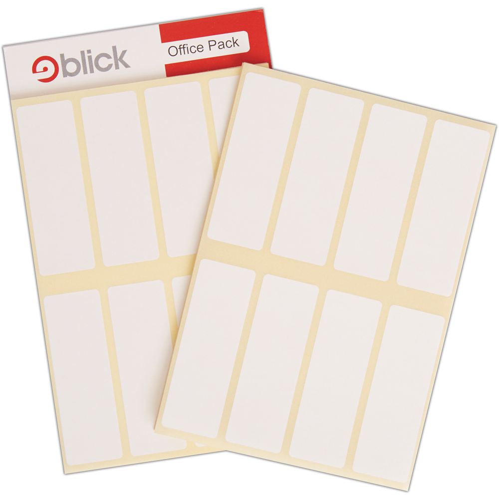 Blick White Rectangular Self Adhesive Office Label 25 x 75mm 320 Pack Image 4