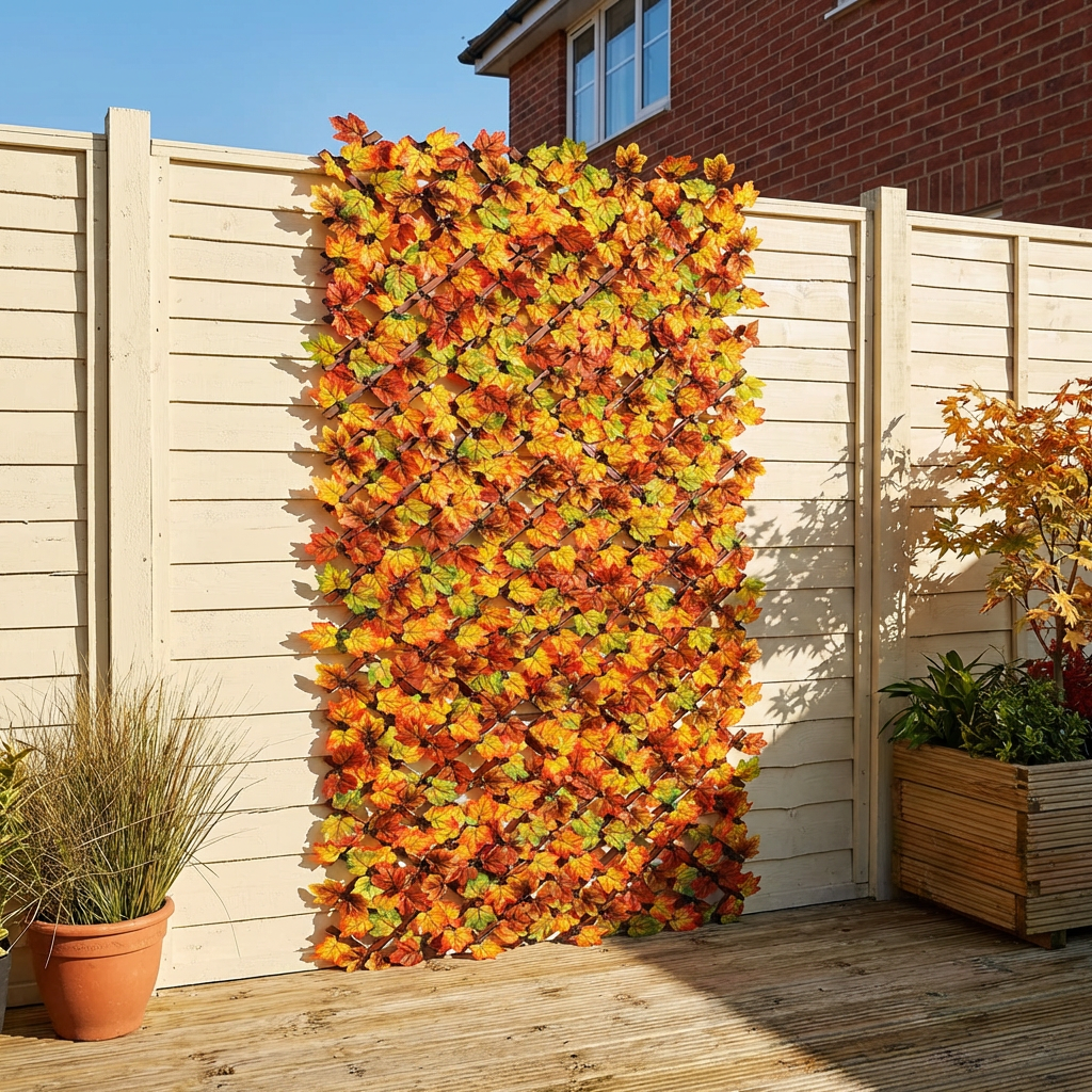 Autumn Leaf Fence Multicolour Image 4