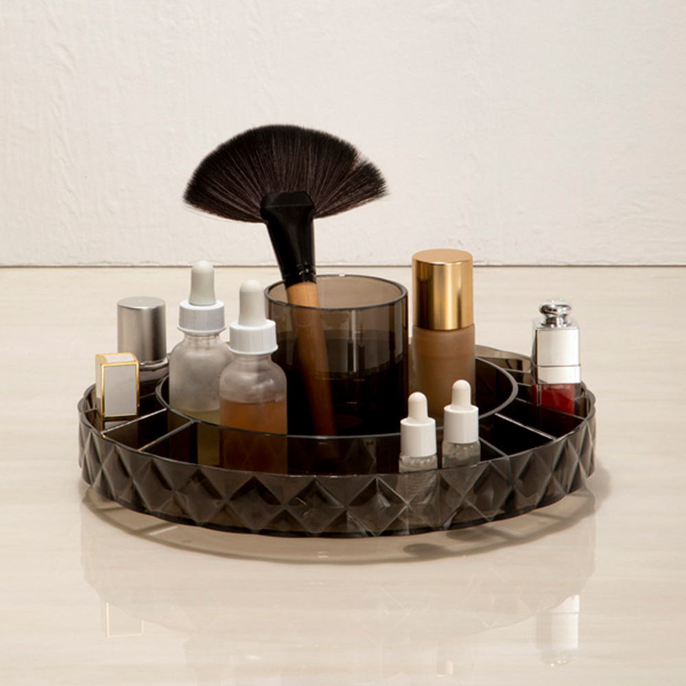 Premier Housewares Black Revolving Cosmetic Organiser Image 2