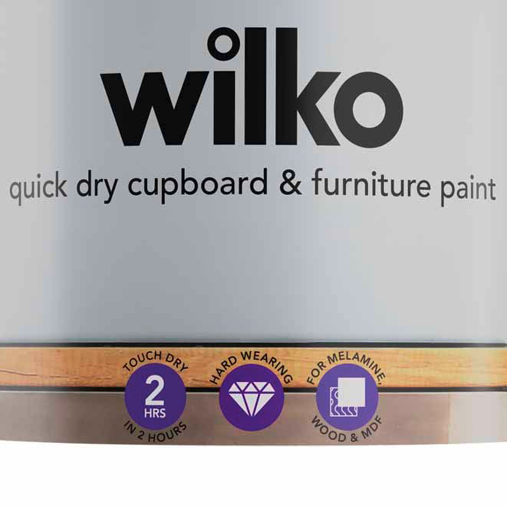 Wilko Quick Dry White Furniture Paint 2.5L Image 3