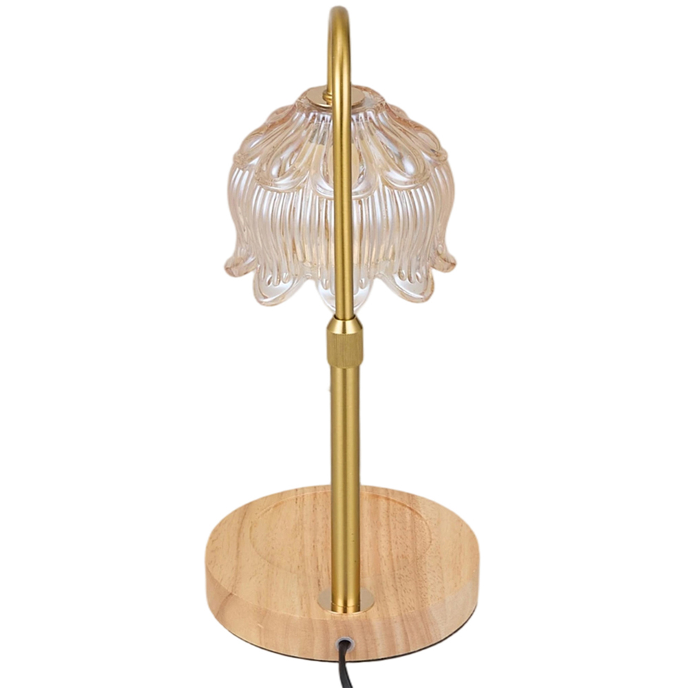 Living and Home Wood Base Candle Warmer Lamp with Timer and Dimming Image 4