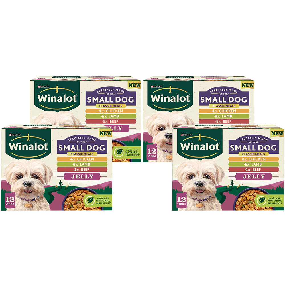 Purina Winalot Mixed in Jelly Small Dog Food Pouches 100g Case of 4 x 12 Pack Image 1