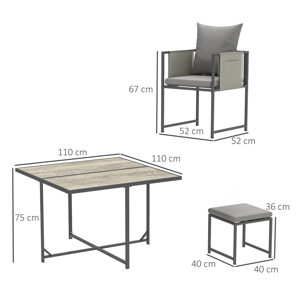 Outsunny 8 Seater Garden Dining Set with Cushions Image 8
