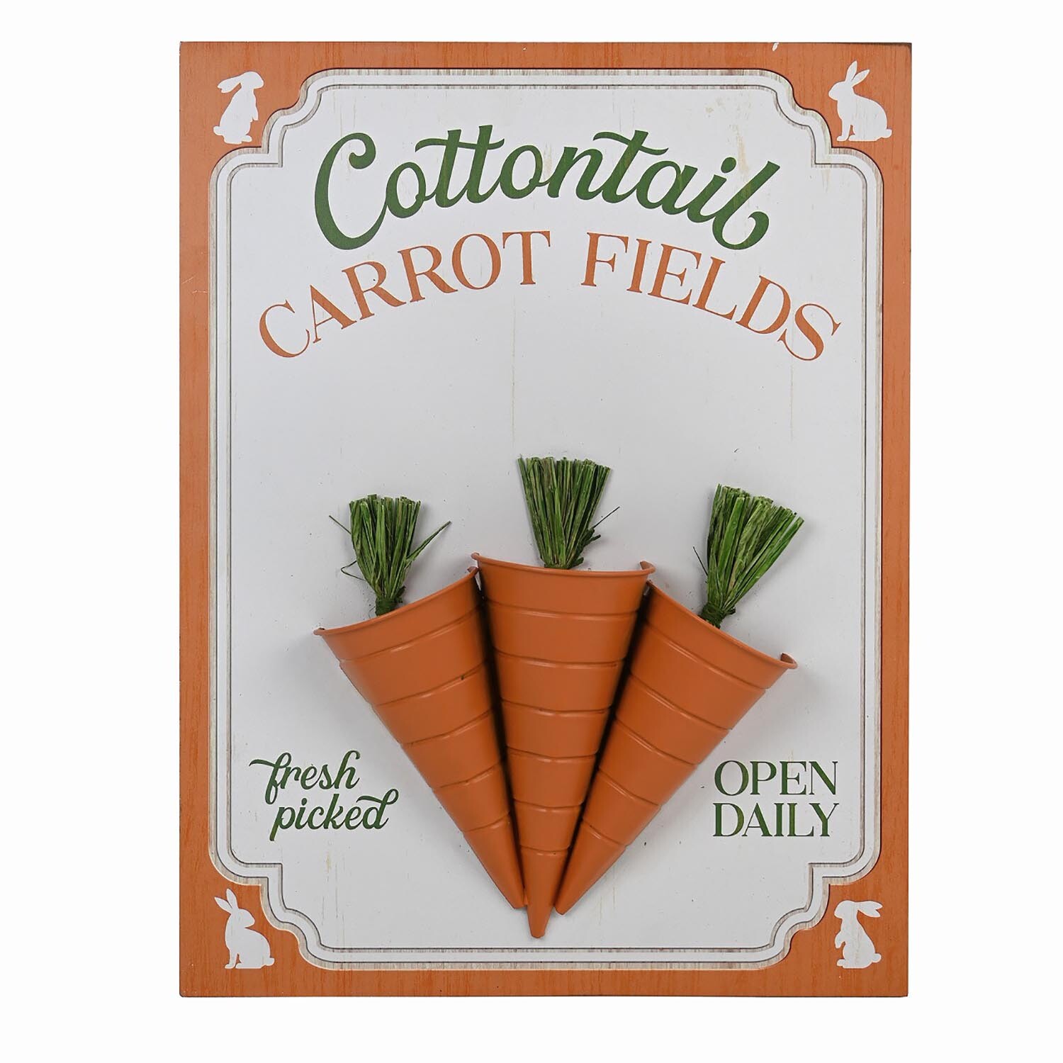 Cottontail Carrot Fields Plaque - Orange Image 2