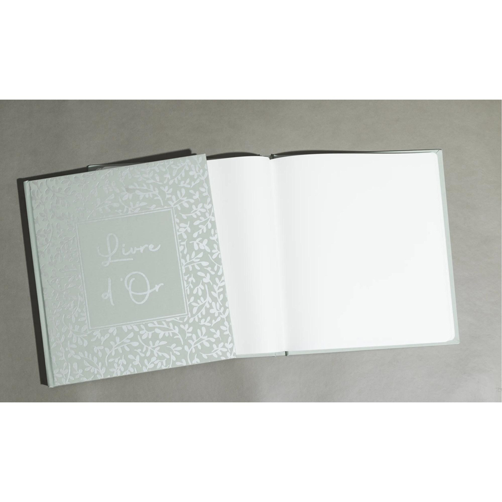 Exacompta AutentiK Sage Green Floral Design Guest Book with Crystal Box 140 Pages Image 2