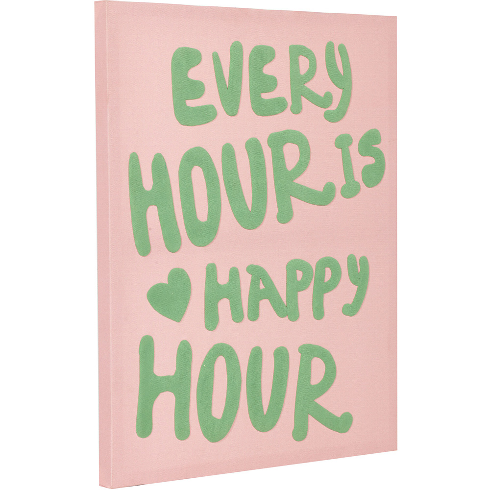 Textured Fun Slogan Printed Canvas Image 5
