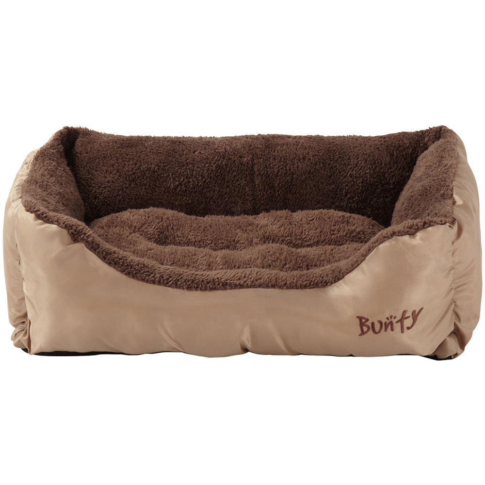 Bunty Deluxe Medium Cream Soft Pet Basket Bed Image 4