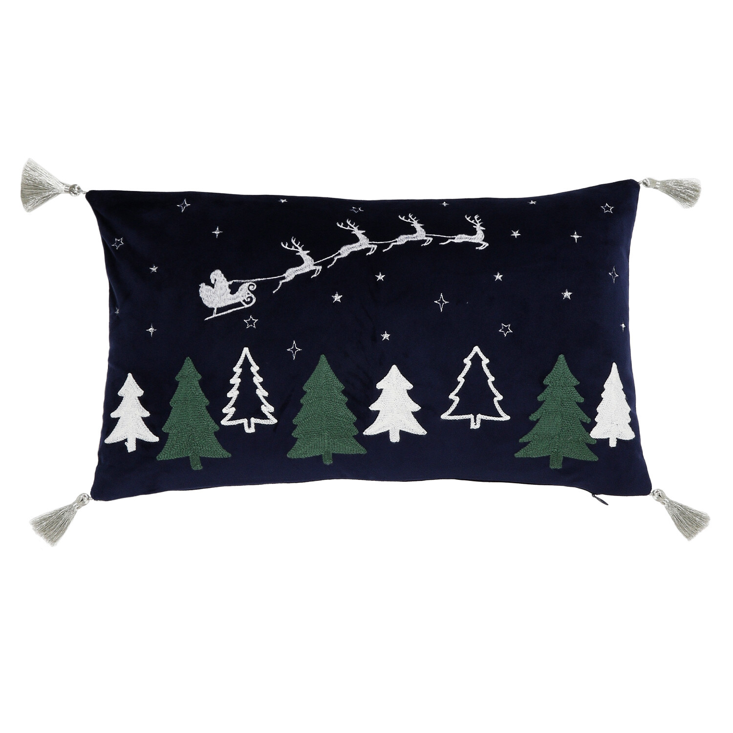 Christmas Night Sky Cushion - Navy Image 1