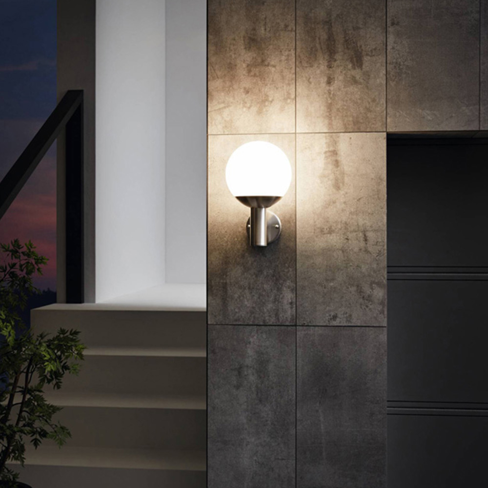 EGLO Nisia-Z LED Stainless Steel Exterior Wall Light Image 2