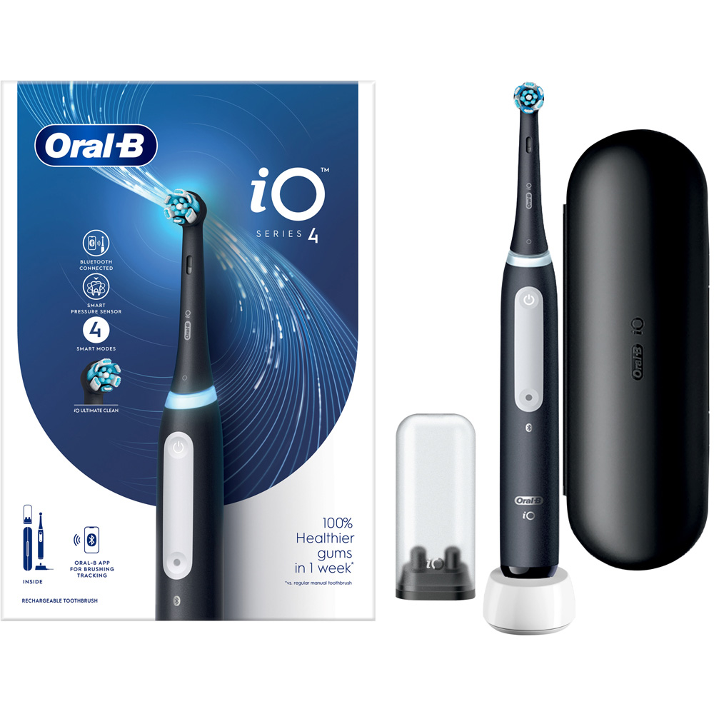 Oral-B iO Series 4 Matte Black Rechargeable Toothbrush Image 4