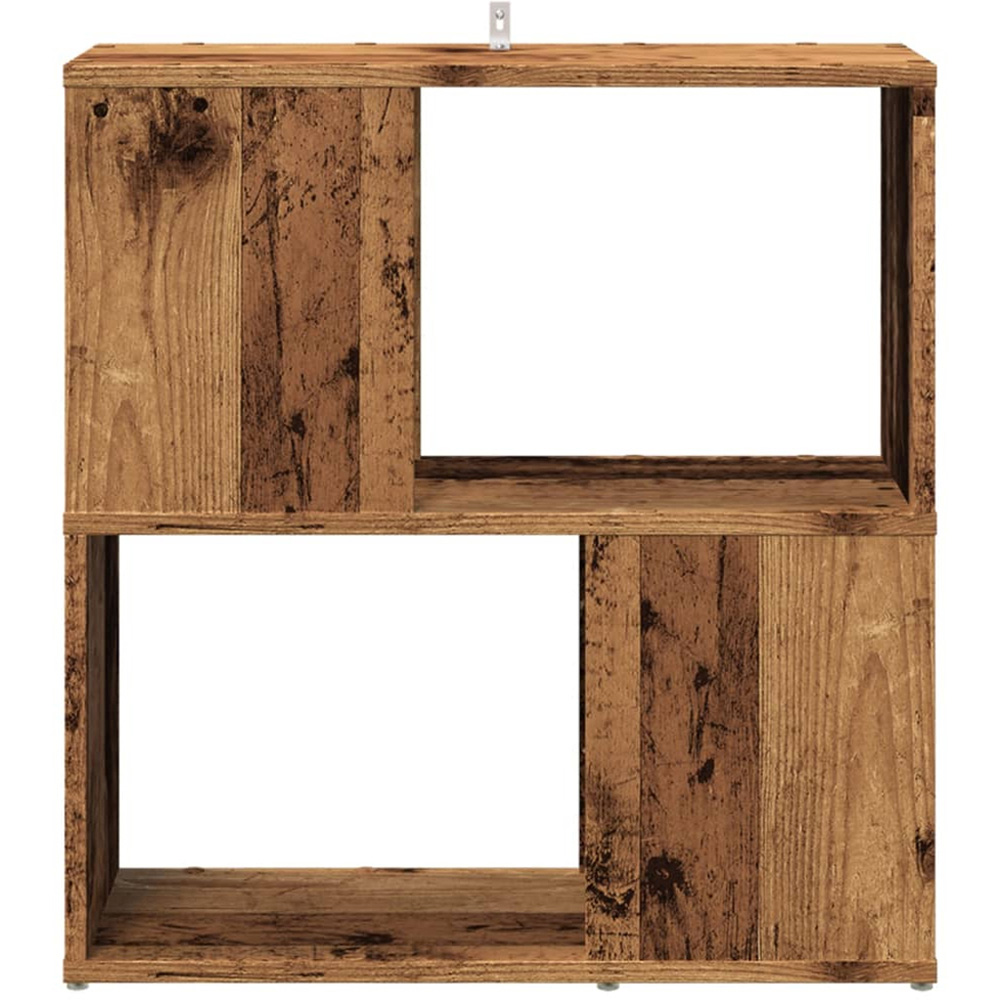 vidaXL 2 Shelf Old Wood Bookcase Image 4