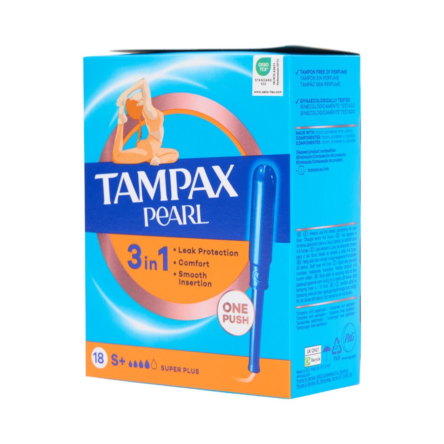 Pack of 18 Tampax Pearl 3 in 1 Tampons Super Plus Image 4