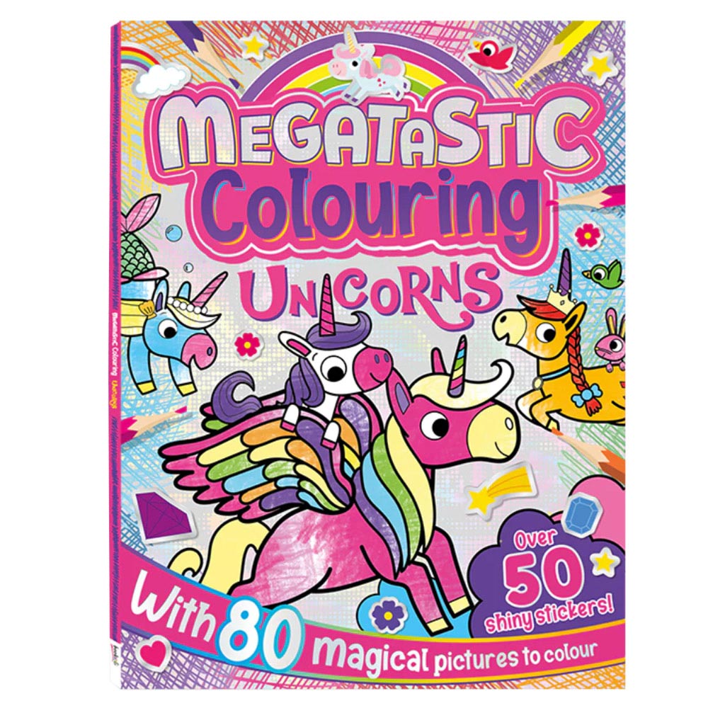 Curious Universe Megatastic Unicorns Colouring Book Image 1