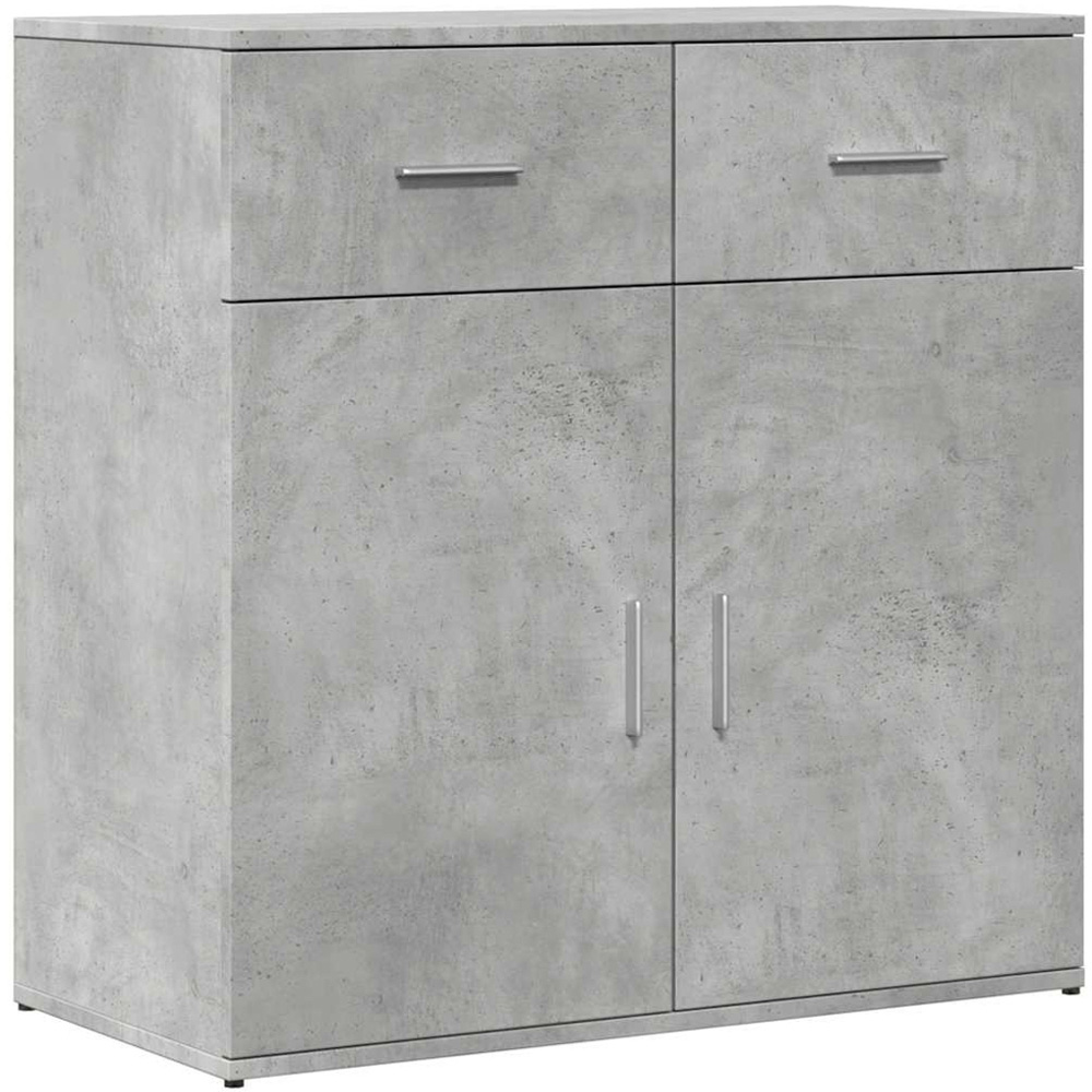 vidaXL 2 Door 2 Drawer Concrete Grey Sideboard 2 Pack Image 4