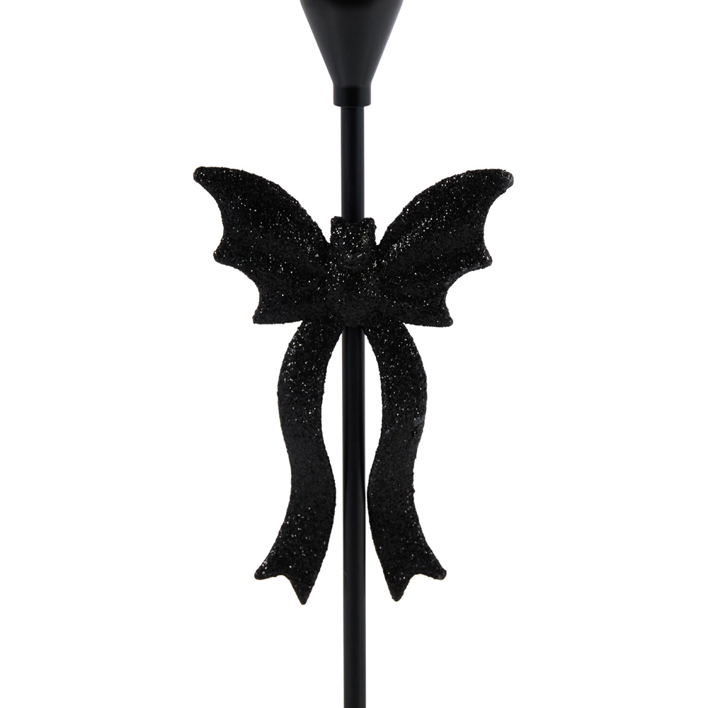 Bat Metal Candle Holder Black Image 2