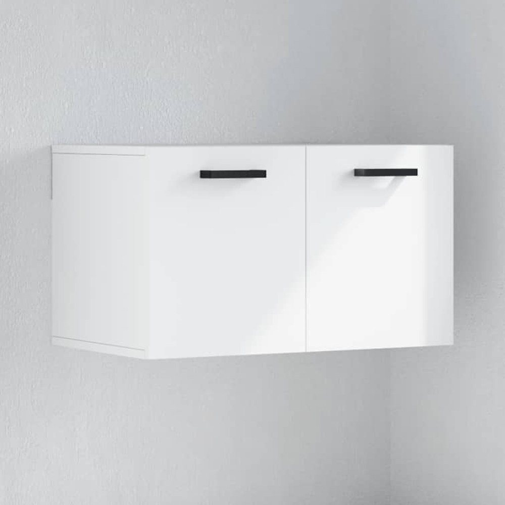 vidaXL 2 Door White Wall Cabinet Image 1