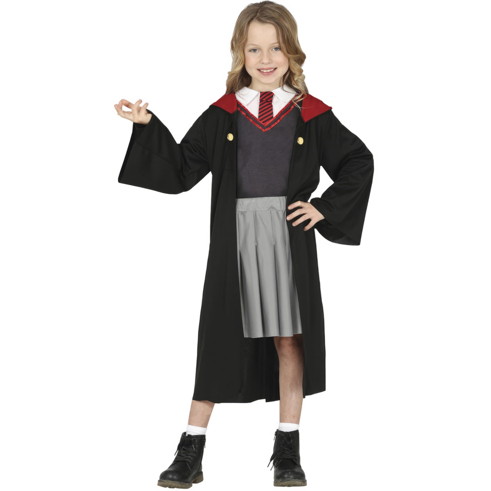 Fiestas Guirca Apprentice Red Witch Grey and Black Halloween Costume 5 to 6 Years Image 1