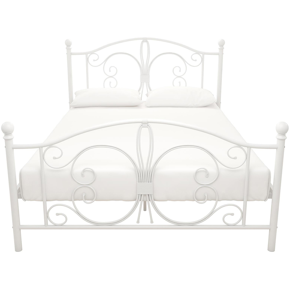 Dorel Bombay Double White Metal Bed Frame Image 3
