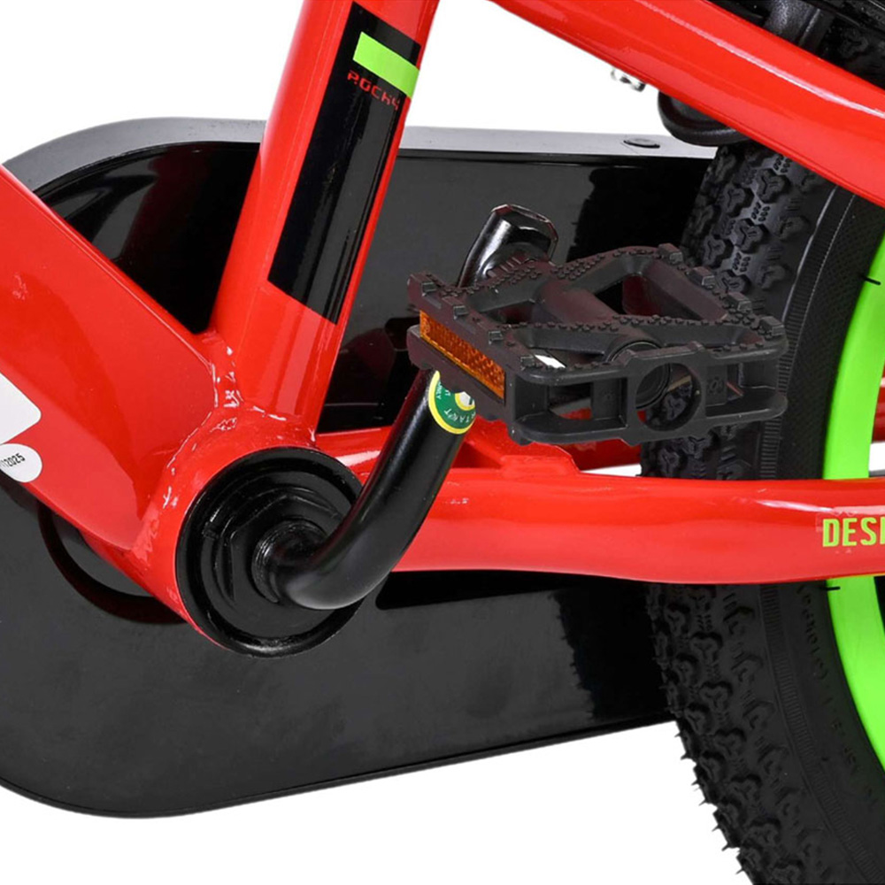 Volare Rocky Kids 14 inch Red Bike with Stabilisers Image 9