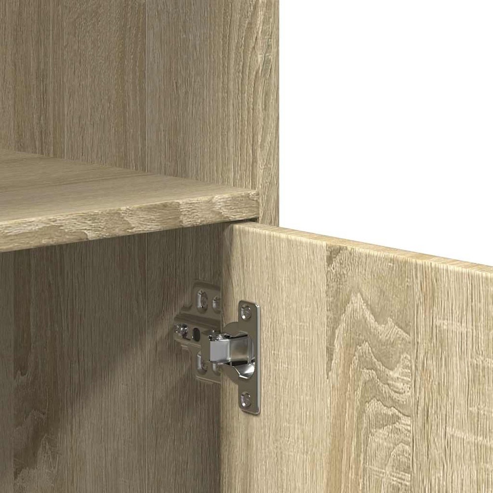 vidaXL 2 Door Sonoma Oak Rolling Cabinet Image 8