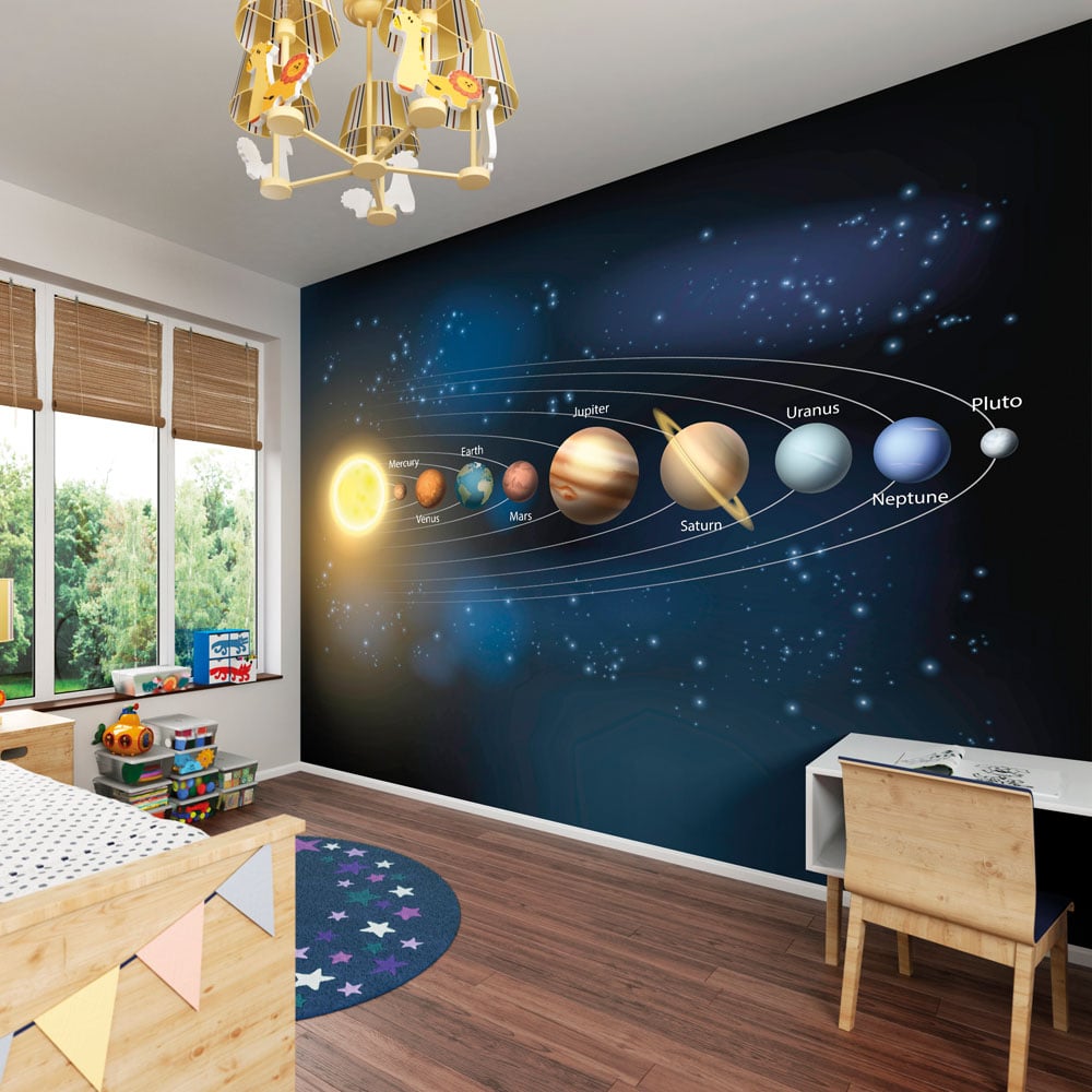 Origin Murals Planets Multicolour Wall Mural Image 1