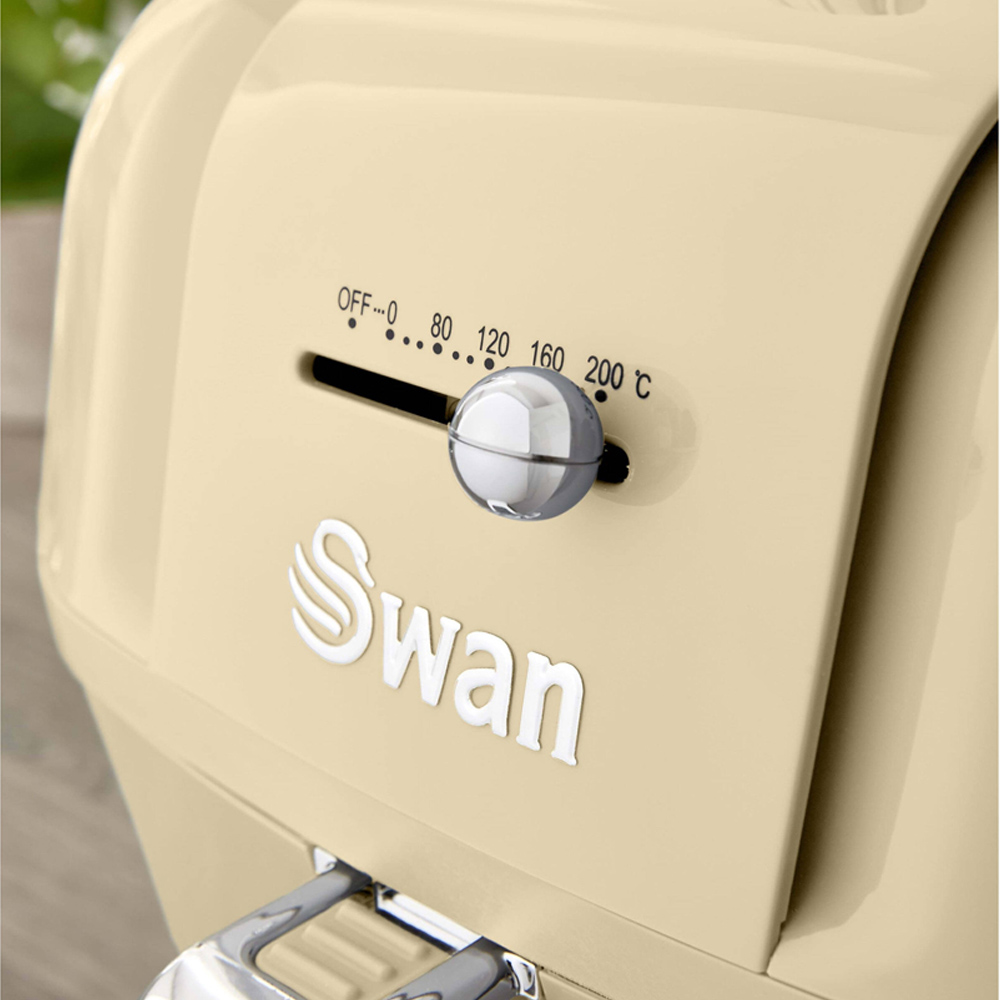 Swan SD10510CN Cream Retro Manual 6L Air Fryer 1800W Image 6