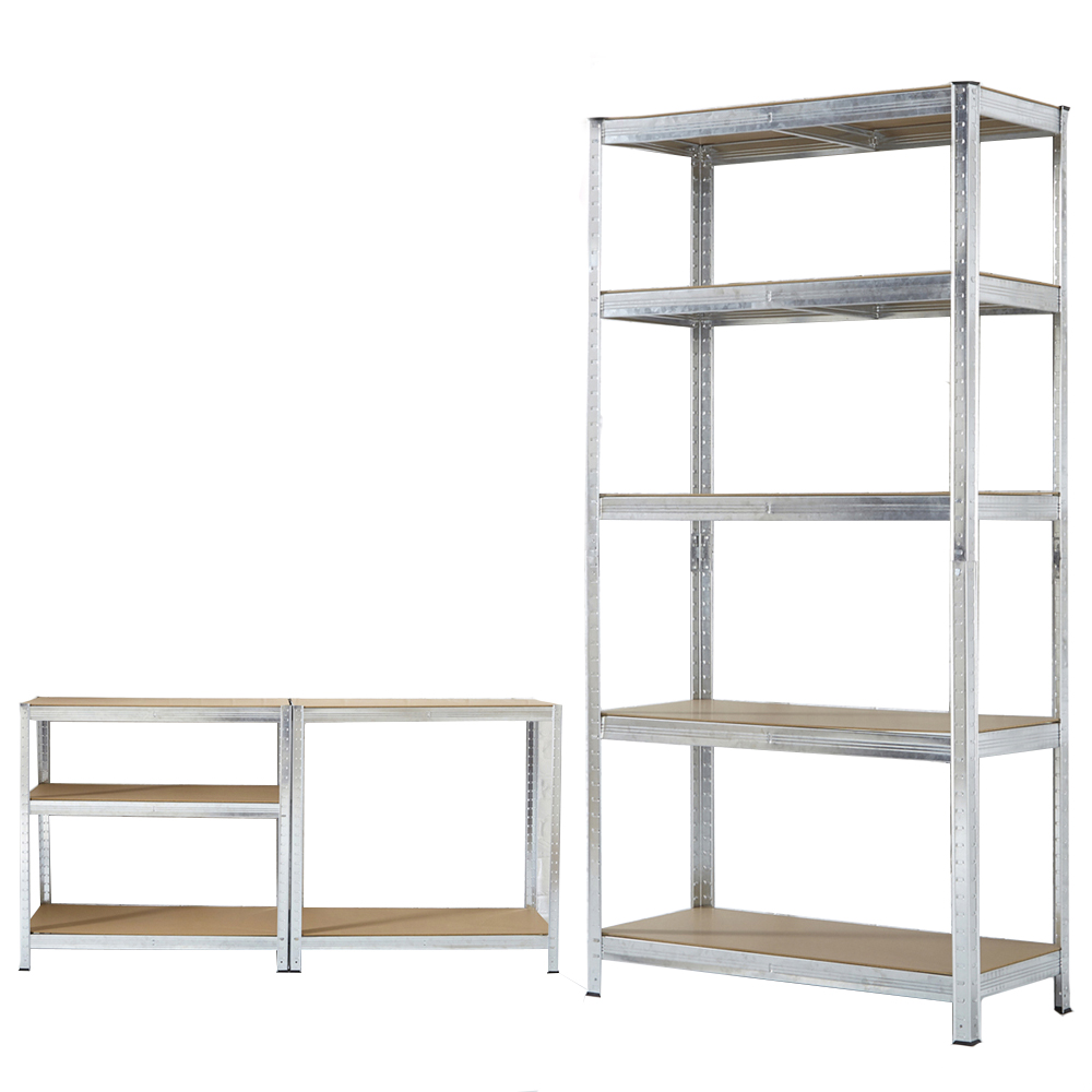 Neo Silver 5 Tier Steel Garage Shelving Image 3